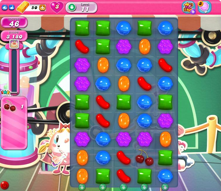 Candy crush ingredients playfield