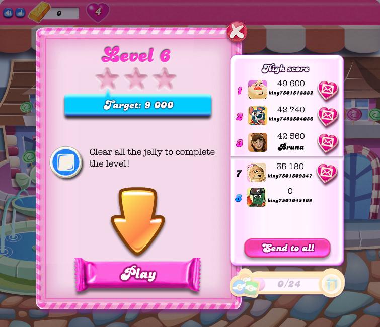 Candy crush clear jelly